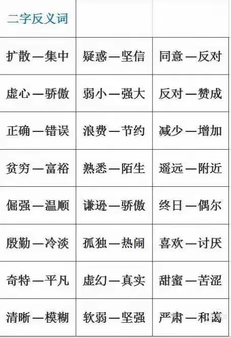 同义词与反义词
